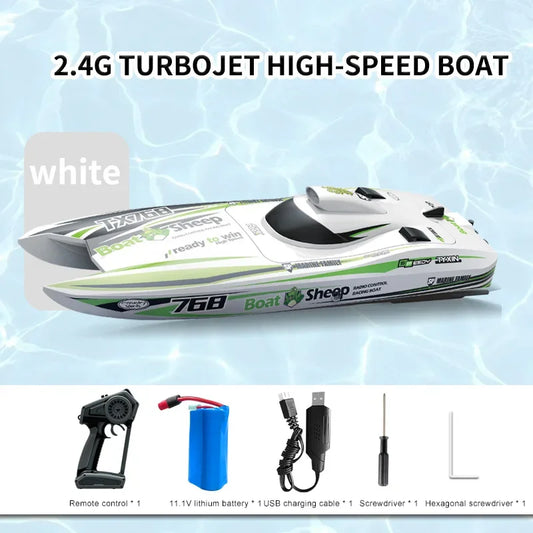 JIKEFUN TX768 Brushless RC Speedboat Turbojet Watercraft Toy For Children