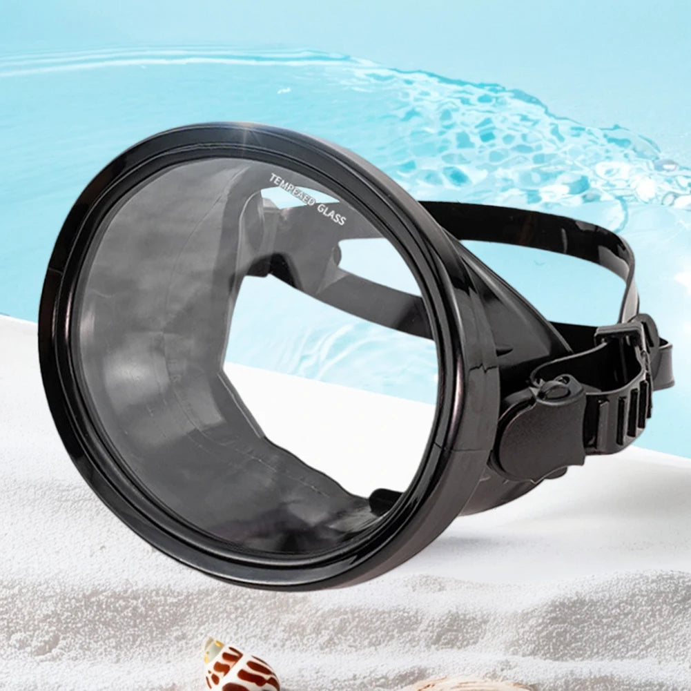 Oval Diving Mask Tempered Glass Anti Fog Freediving