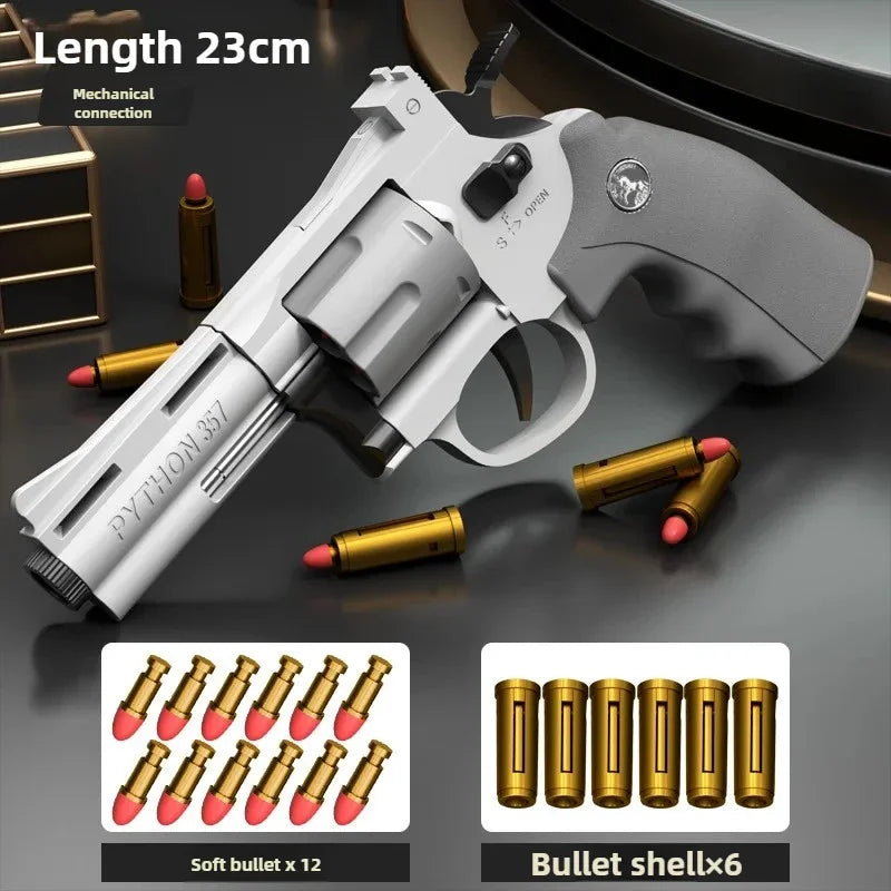 ZP5 357 Revolver Launcher Pistol EVA Soft Dart Bullet Toy Gun Airsoft CS Outdoor Shooting Game Weapon Kids Adult Gift