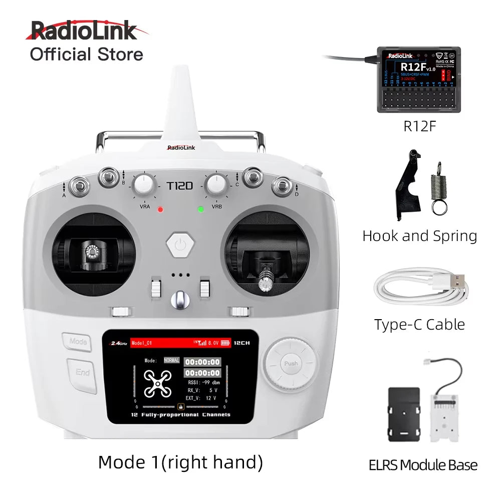 Radiolink T12D 12 Channel ELRS Transmitter R12F External