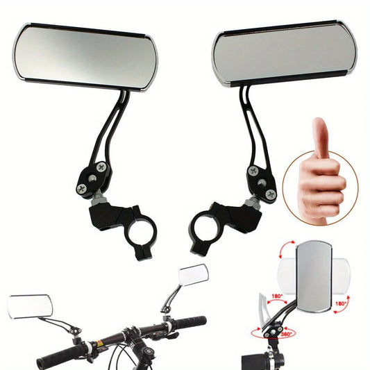 Adjustable Rotatable Bicycle Rear View Mirror On Handlebar