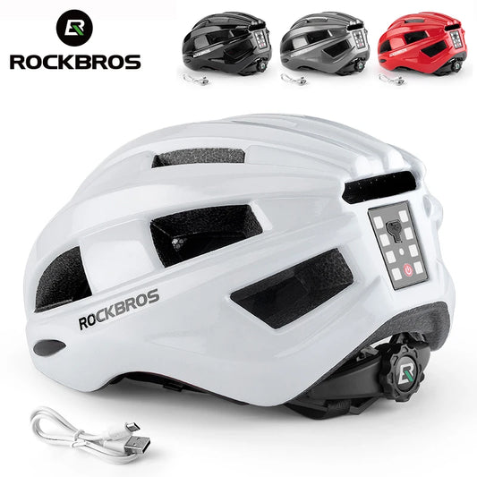 RockBros Bicycle Light Helmet With USB Rear Taillight