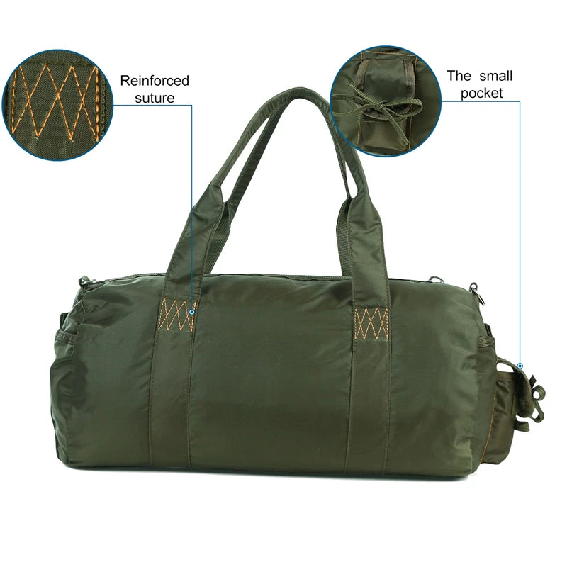 LQARMY Tactical Parachute Duffle Bag 1000D Nylon Crossbody
