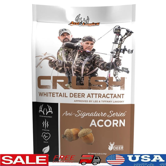 Crush Acorn Granular Deer Attractant 5 lb Nutty Flavor Scent Healthy Minerals Immune Boosting Properties Hunting Scouting Trophy