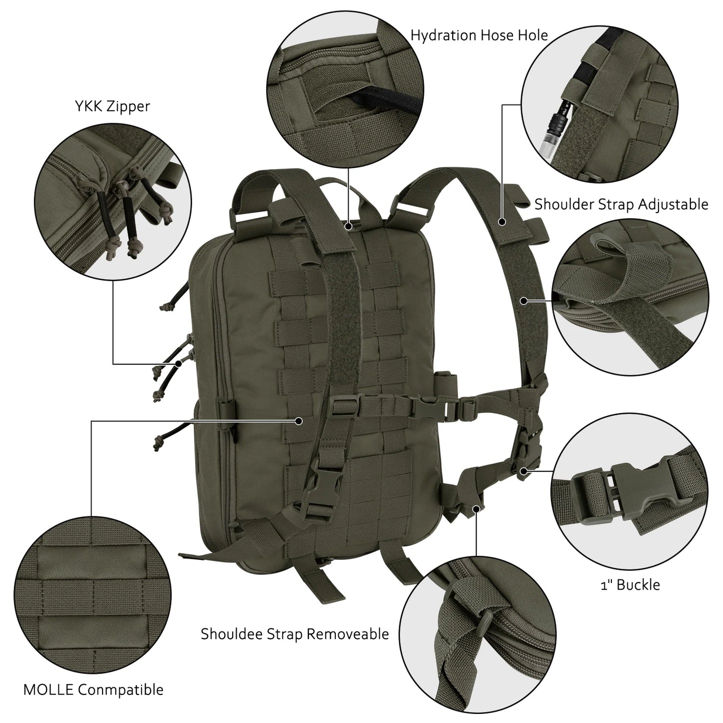 KRYDEX Tactical Flatpack D3 Backpack D3CR Chest Rig Vest