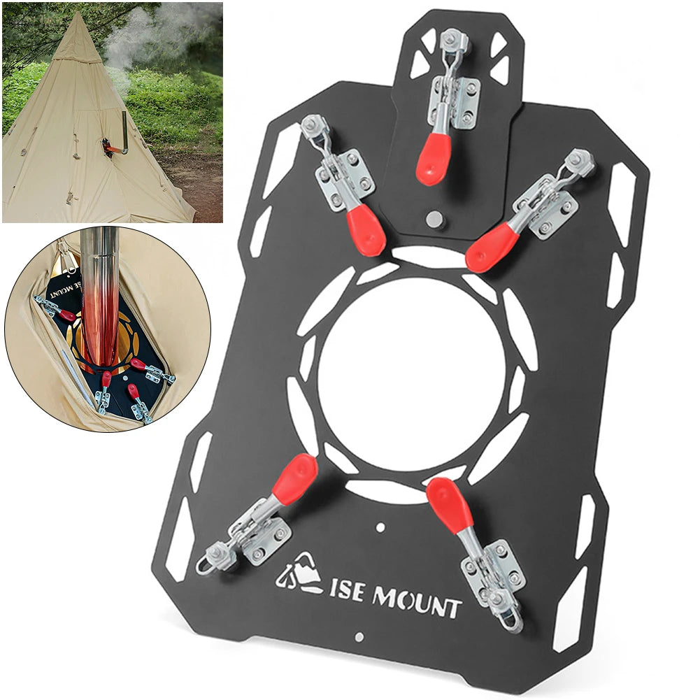 Firewood Stove Chimney Furnace Pipe Firewood Stove Tent Jack Highly Flame Retardant with 3.54 in Chimney Hole Anti-scald Protect