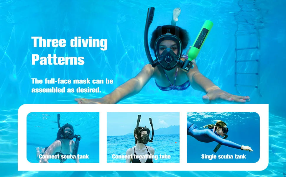 Mini Scuba Tank With Full Face Mask Zero Point Five Liter