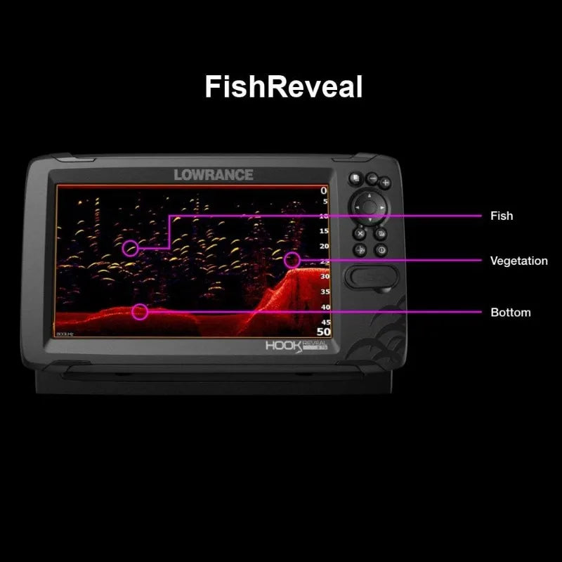 Lowrance Hook Reveal 5 7 9 Fish Finders With Transducers