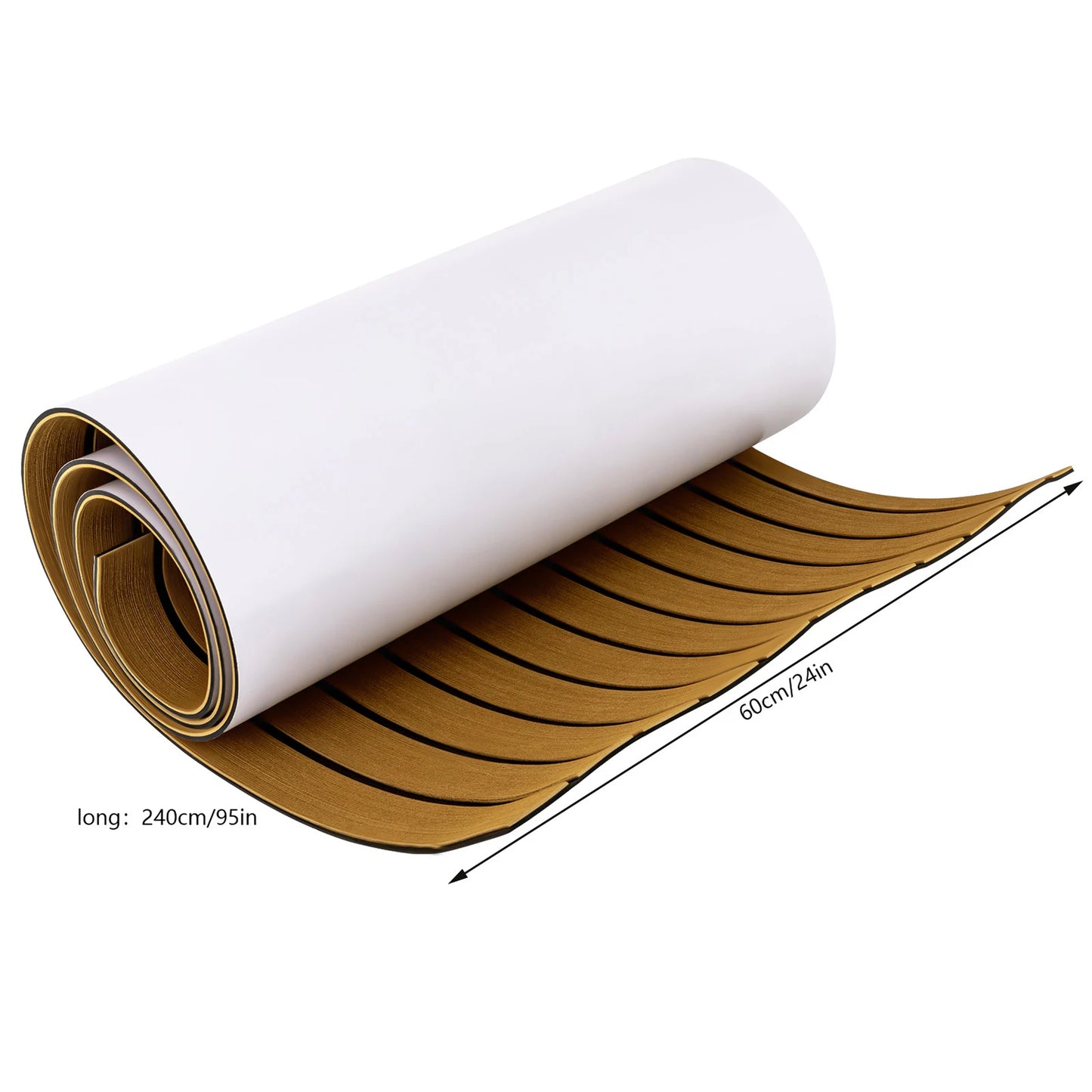 EVA Foam Faux Teak Boat Decking Sheet 240x60cm Non Slip