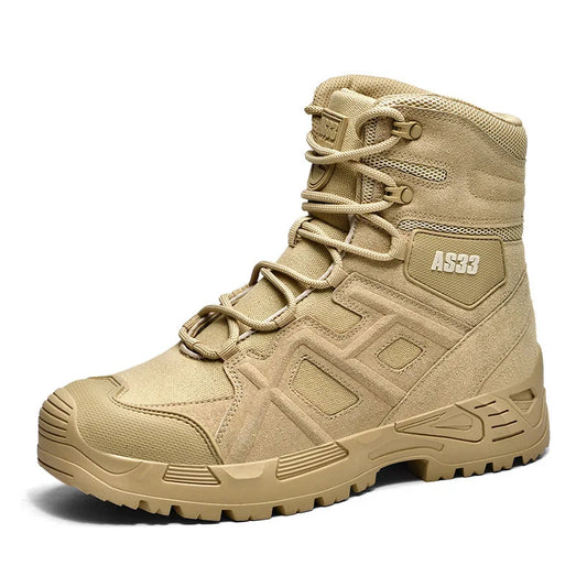 Male Camping Training Shoes Combat Desert Ankle Boots Outdoor New Army Tactical Boots Men Summer Climbing Military Hiking Boots