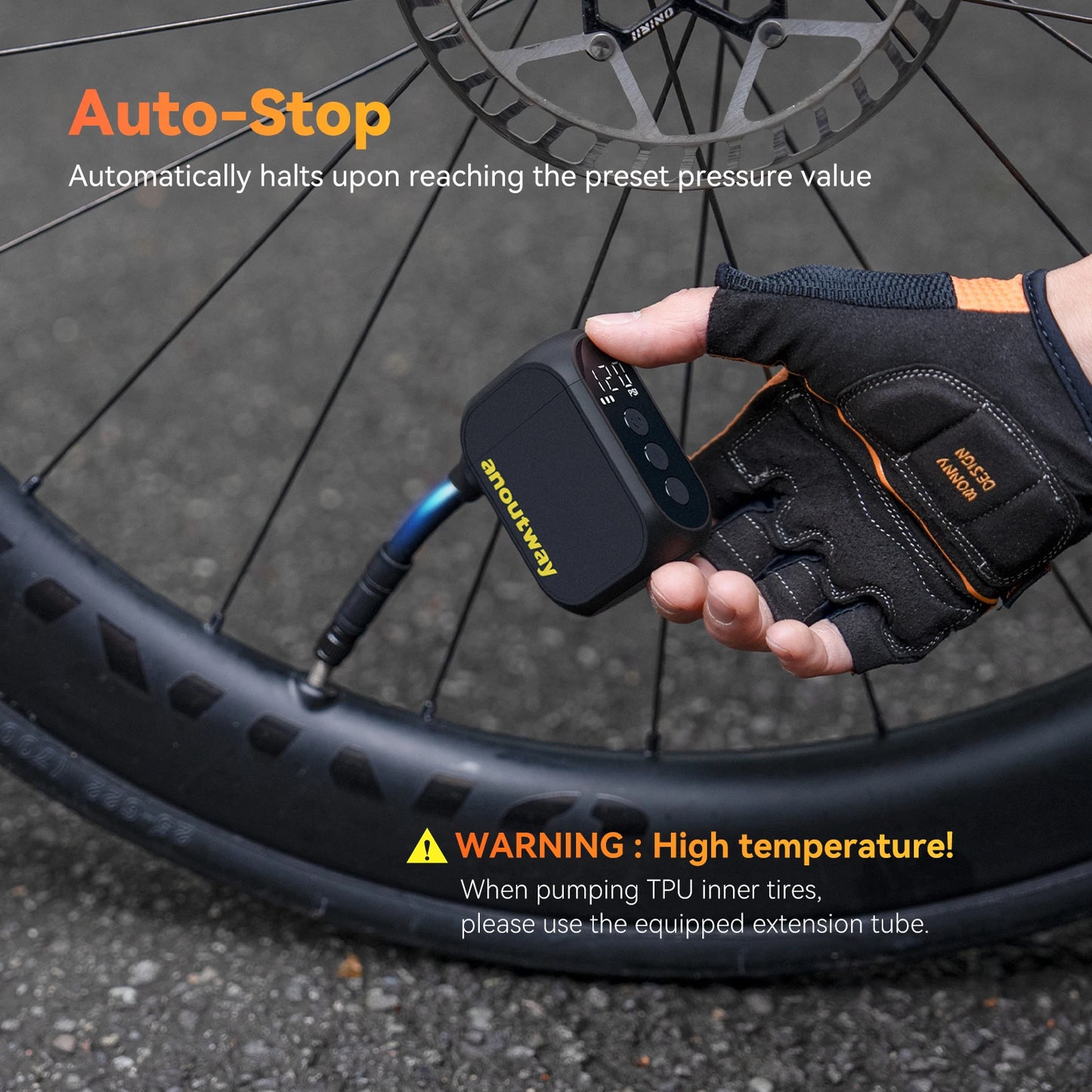 Yanoutway AT1 Pro Mini Electric Tire Inflator With Screen
