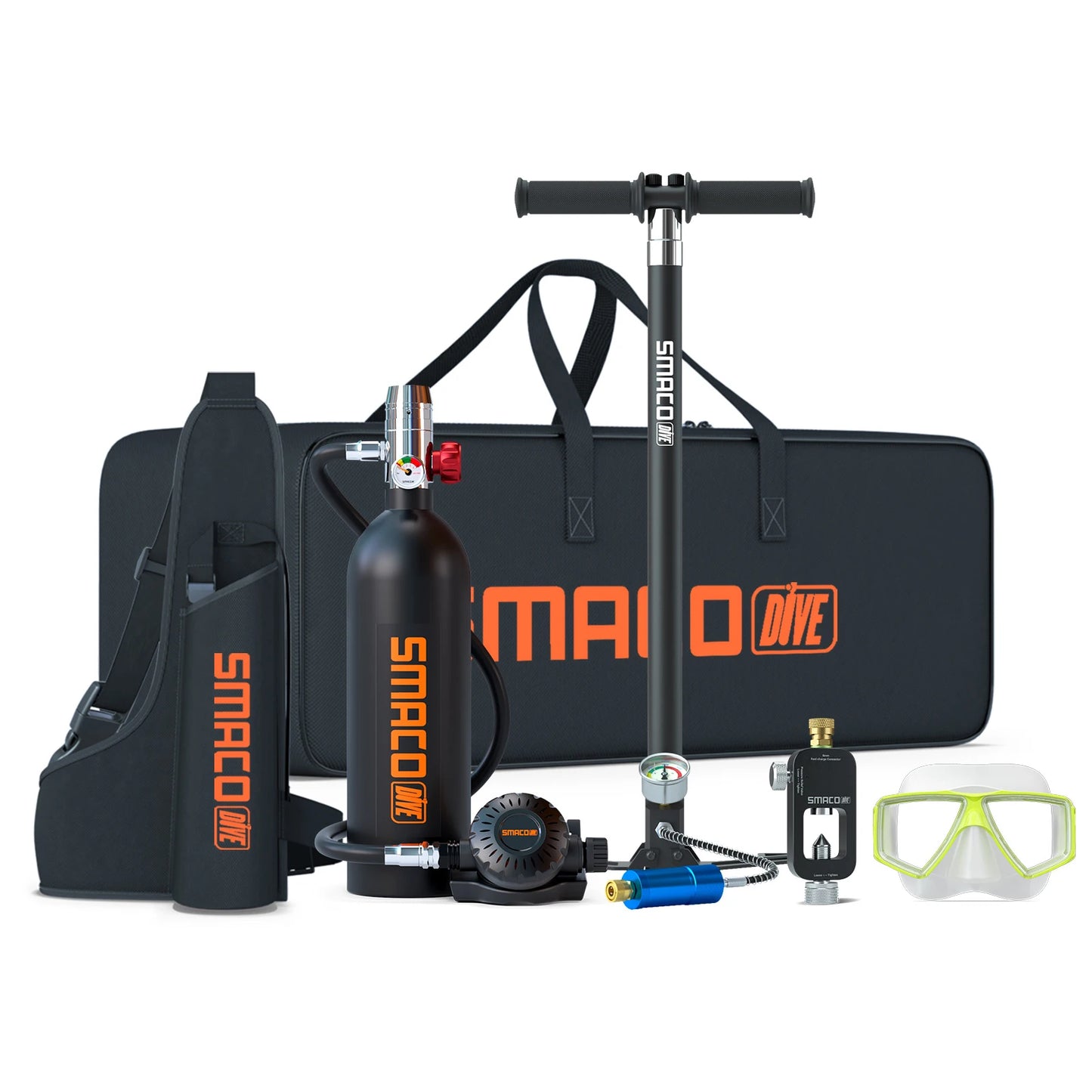 Smaco Scuba Tank 1L Mini Oxygen Cylinder Diving Gear