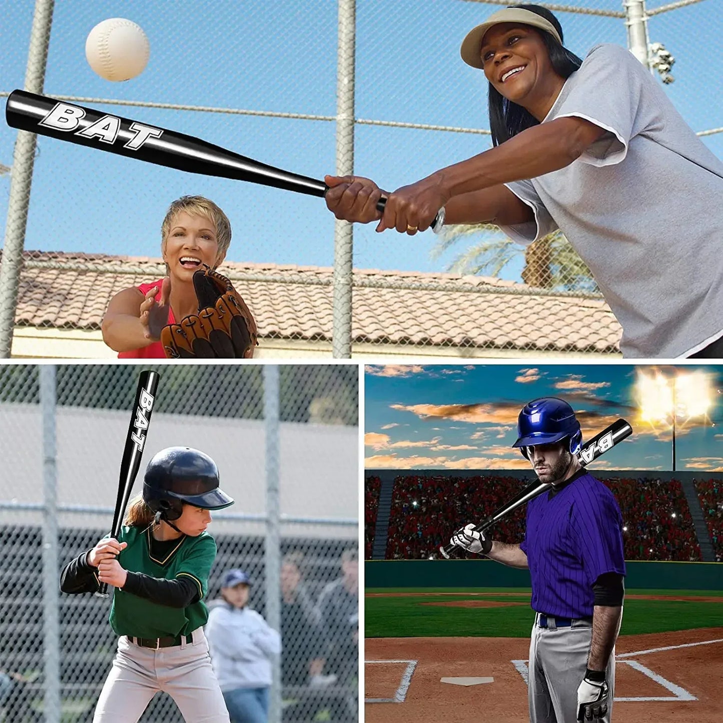 Aluminum Alloy Thickened Baseball Bat Outdoor Sports Softball Practice Equipment Students Train Car-Mounted Self-Defense Stick