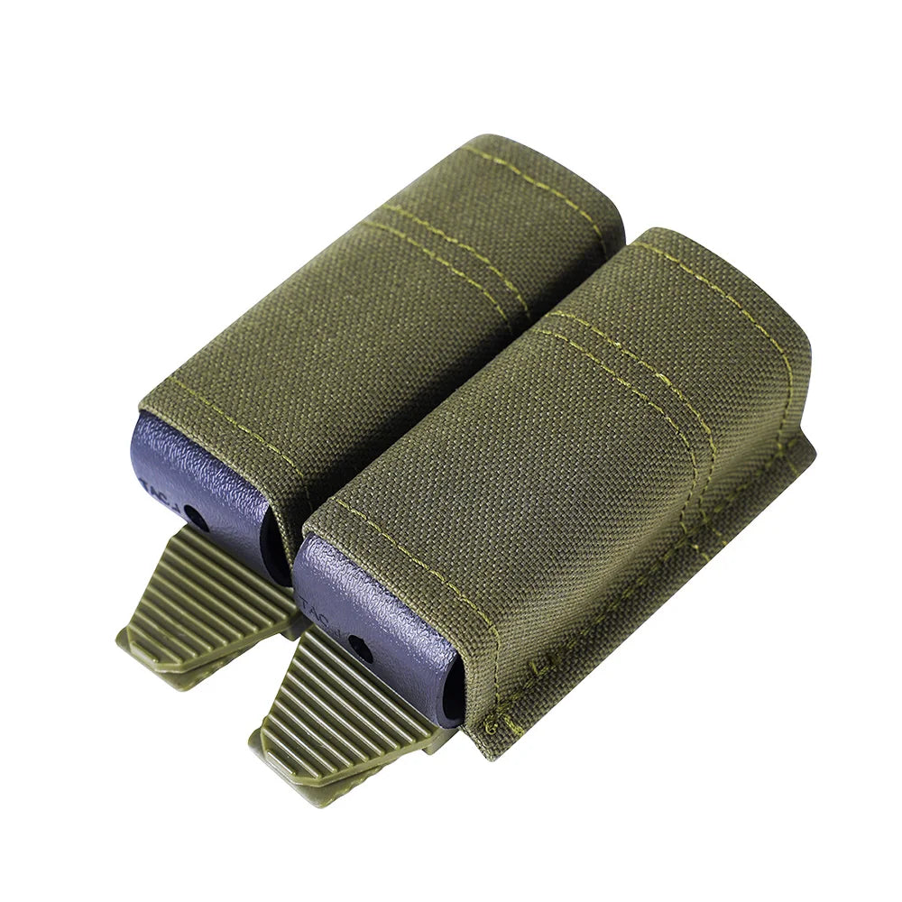 OPHIDIANTAC FAST 9MM Single/Double Mag Bag MOLLE Mag Pouch  Hunting CS Games Air soft Holder With Nylon Support Clip