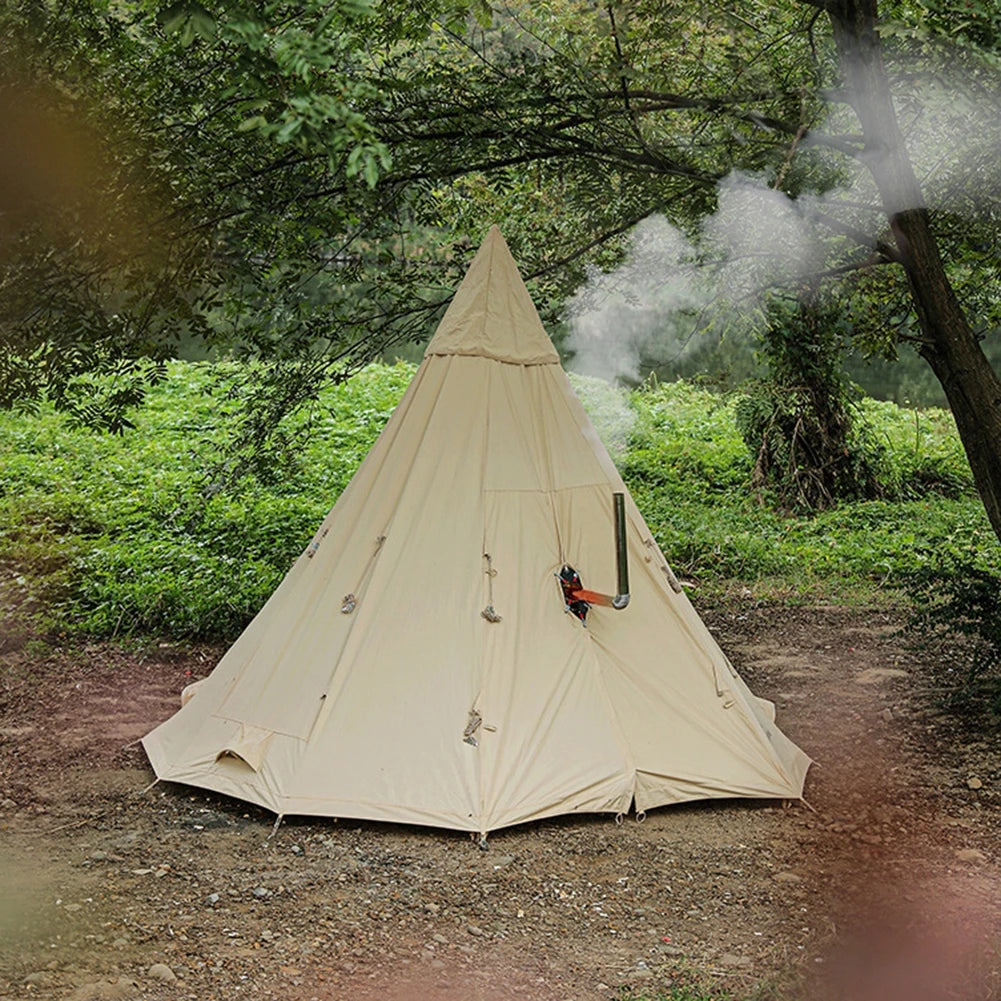 Firewood Stove Chimney Furnace Pipe Firewood Stove Tent Jack Highly Flame Retardant with 3.54 in Chimney Hole Anti-scald Protect