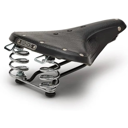 Brooks England B67, Leather Bike Saddle with Suspension Springs