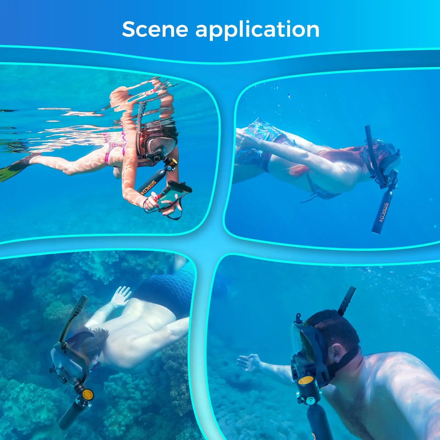 Scuba Mask With Air Tank System Full Face Premium Kit 0.5L