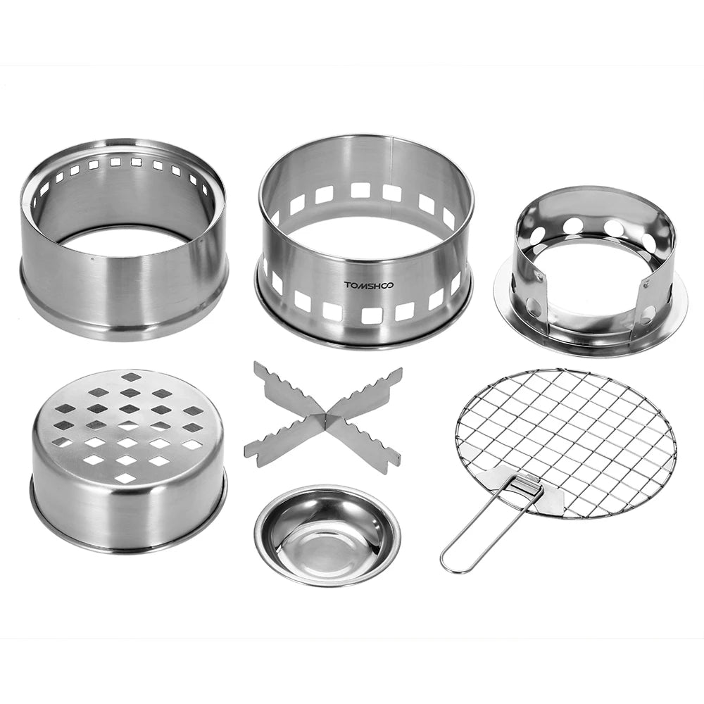 Upgrade Camping Stove & Backpacking Stove Portable Folding Windproof Wood Burning Stove Camping Hiking Picnic BBQ
