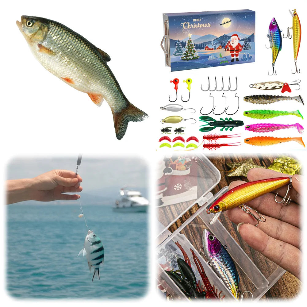 Fishing Lures Kit Soft Lures Spoons Minnow Jig Hooks