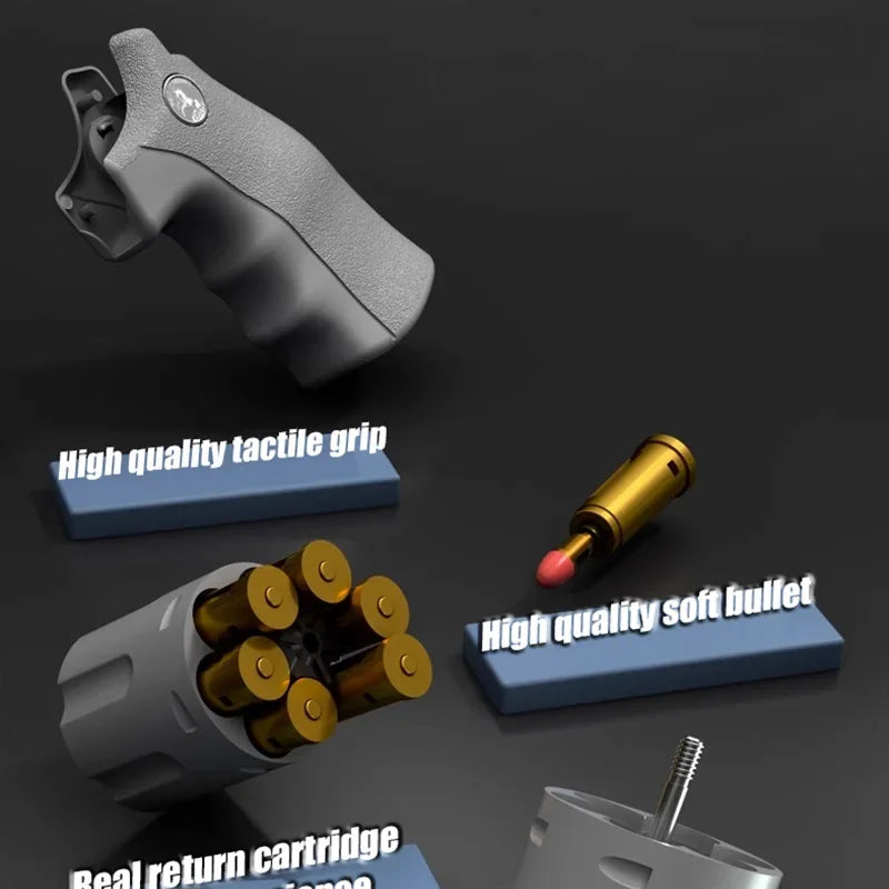 Revolver Soft Bullet Toy Gun Mechanical Repeating 357 Pistol Shell Throwing ZP5 Boy Non Injury Fighting Weapon Toy Gift