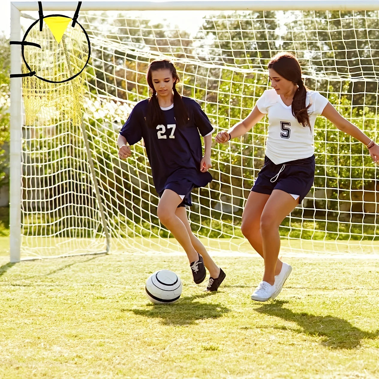 Hign-concerned Football Training Target Net Two-Piece Portable Soccer Goal