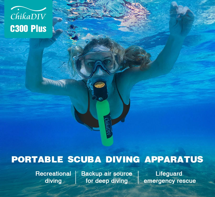 Chikadiv 0.5 Liter 3000 Psi Constant Pressure Scuba Tank