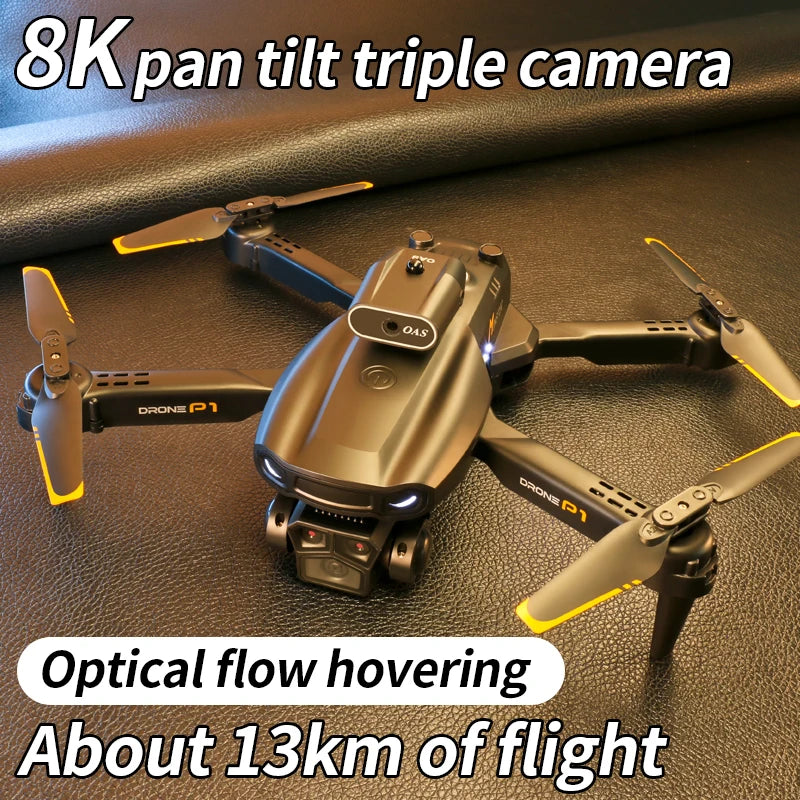KBDFA P1 RC Drone Dual HD Camera FPV Foldable Quadcopter