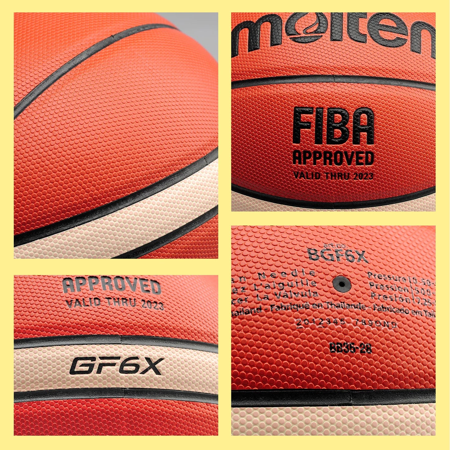Original Molten GF6X GF7X Basketball Official Certification Competition Basketball Standard Ball Men's and Women's Training Ball