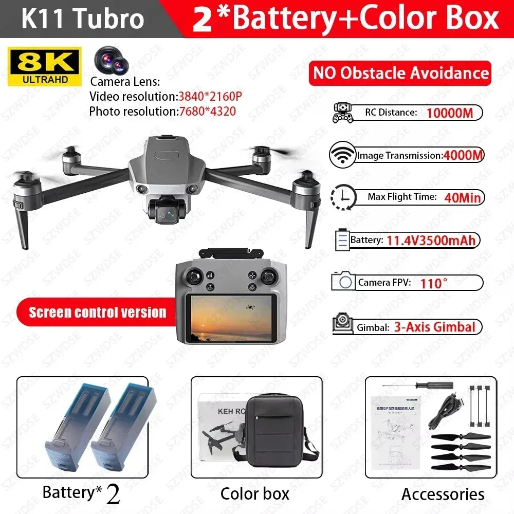 Cole K11 Turbo Drone Aerial 8K HD Dual Camera With Airdrop