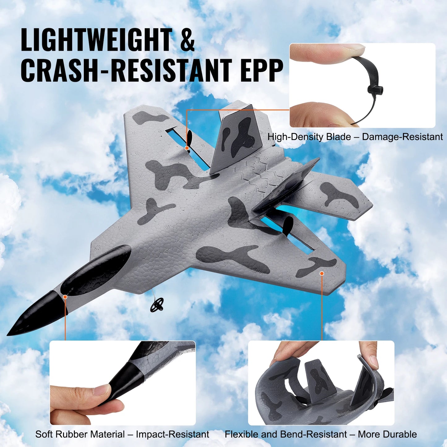 SucceBuy F22 RC Plane 2 4G Glider EPP Foam For Kids Gift