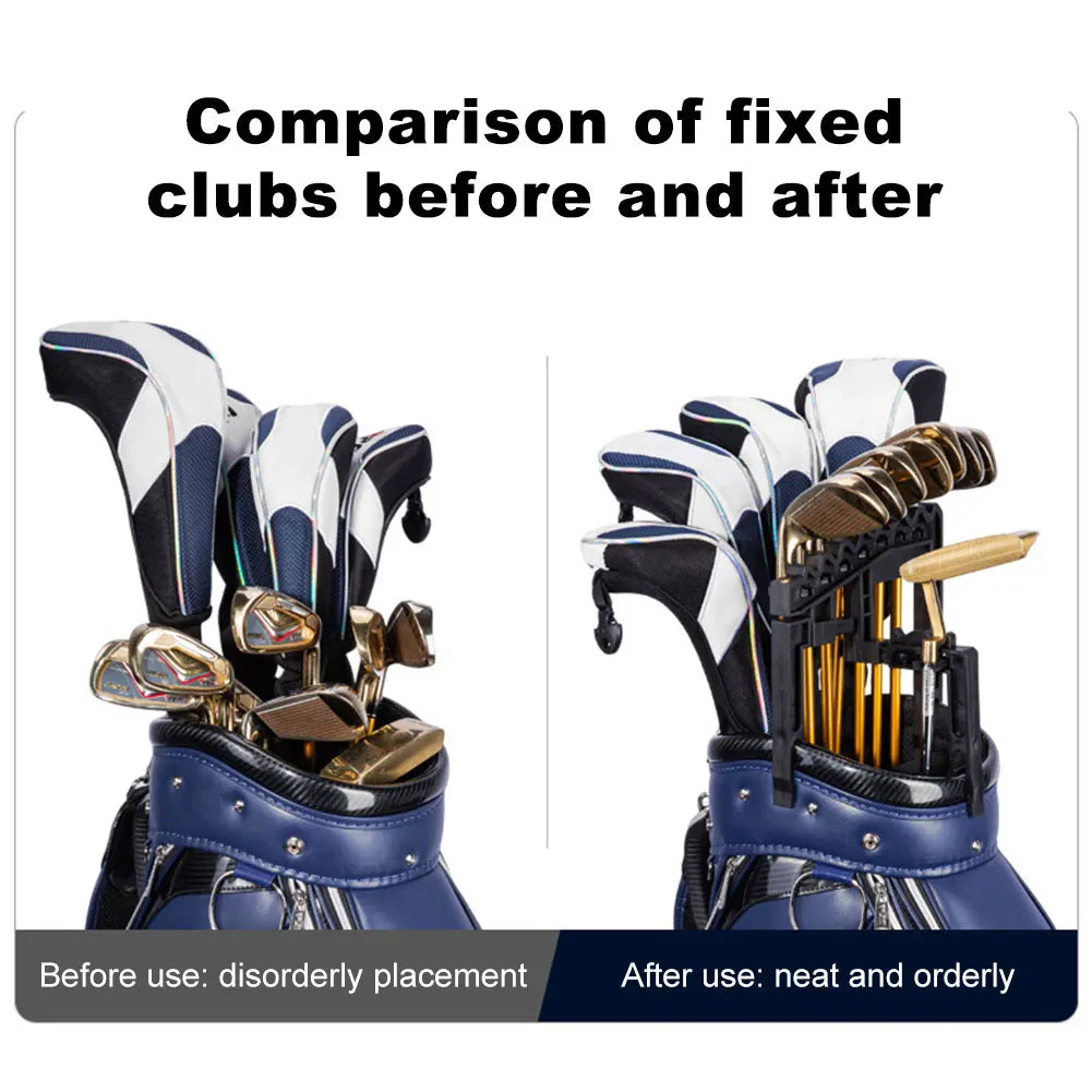Golf Club Bracket Holds 9 Clubs Putter Clip Club Holder Adjustable Width Golf Club Display Bracket Anti-Shake for Golf Club