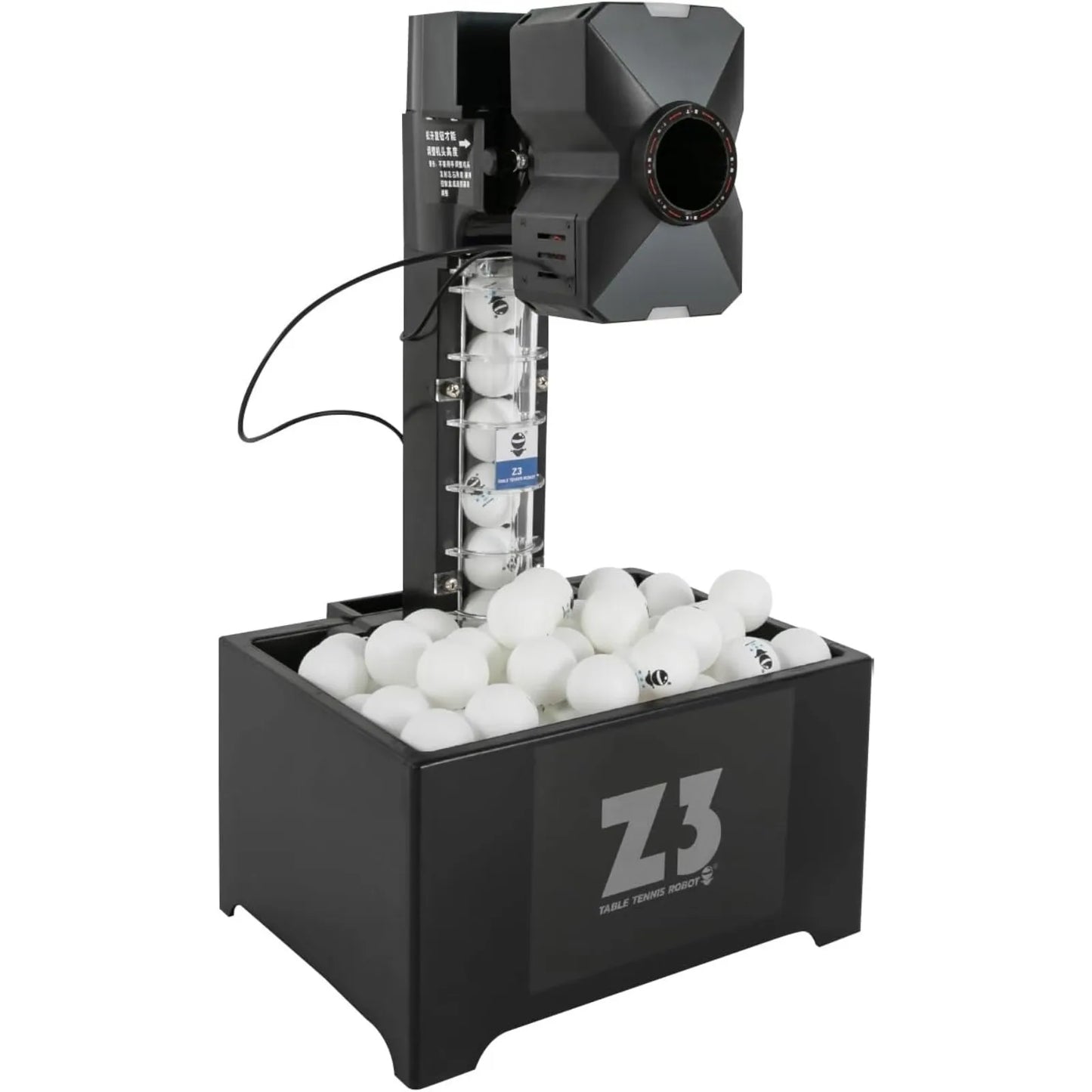 Ping Pong Ball Machine with Net and 100 Balls, Table Tennis Robot Trainer for Gyms, Schools, Training Centers 35-90 Balls/Min