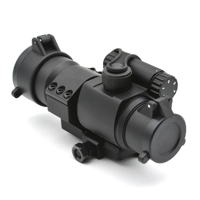 Holy Warrior M2 Red Dot with Basic / Oblique Mount 4MOA Reflex Sight and Lens Caps Full Markings for Hunting Airsoft