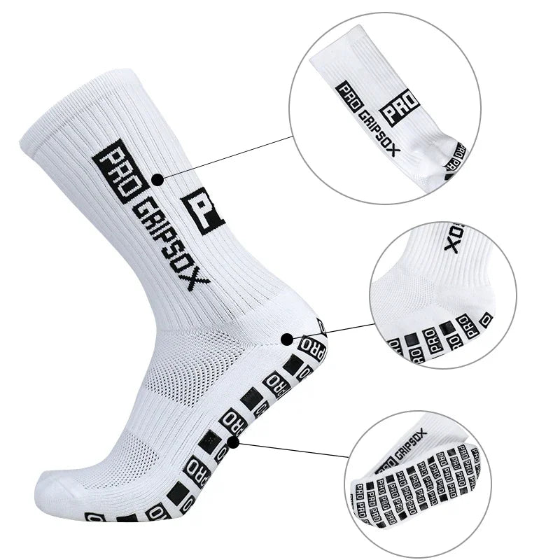 Silicone Anti Slip Football Socks for Men and Women