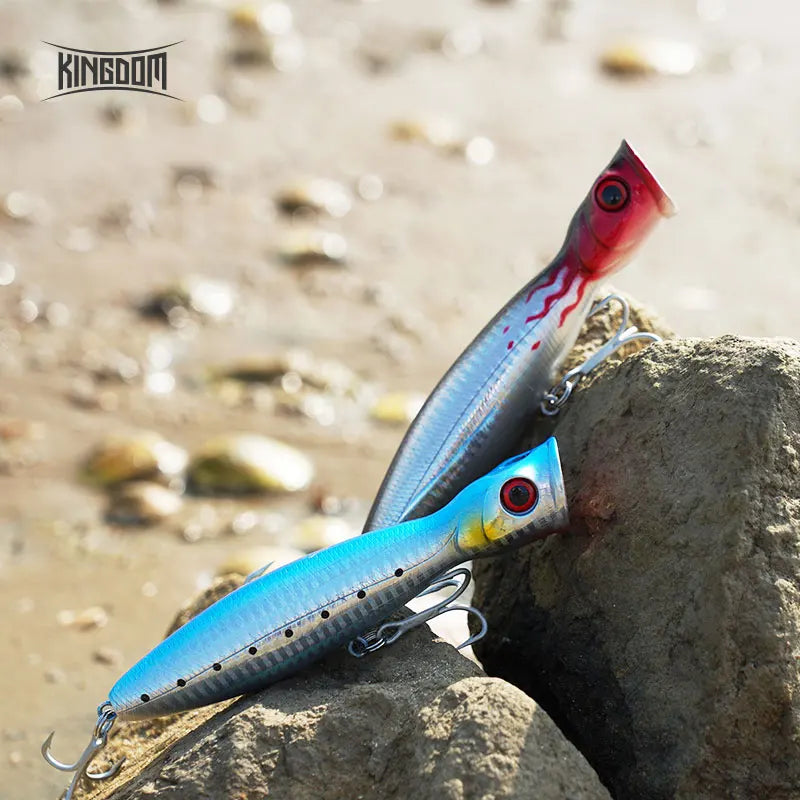 Kingdom Fishing Lures Topwater Popper 8cm 10cm 13cm Floating