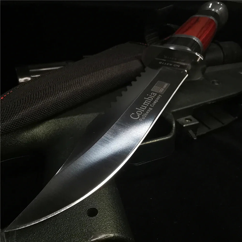 Sharp Sword, Stainless Steel Knife, Outdoor Camping Hunting Knife, with Nylon Knife Cover, Carry Around, Sharp and Durable