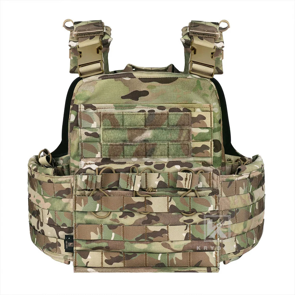 KRYDEX CPC Tactical Vest MOLLE Plate Carrier Heavy Duty Body Armor Airsoft Army Paintball Combat Protective Camo Vest Accessory