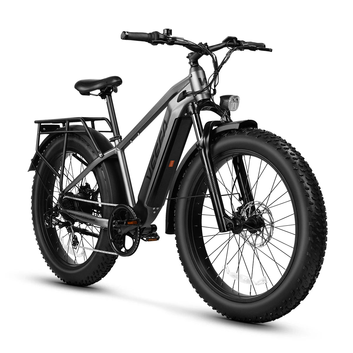 VEEFA Peak 1000W Electric Bike for Adults 48V 13Ah Removable Battery 26'' Fat Tire E Bike 28mph Mountain Ebike