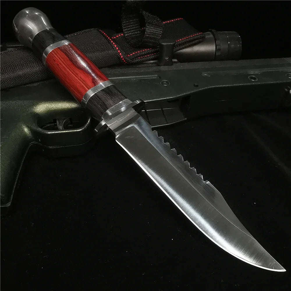 Sharp Sword, Stainless Steel Knife, Outdoor Camping Hunting Knife, with Nylon Knife Cover, Carry Around, Sharp and Durable