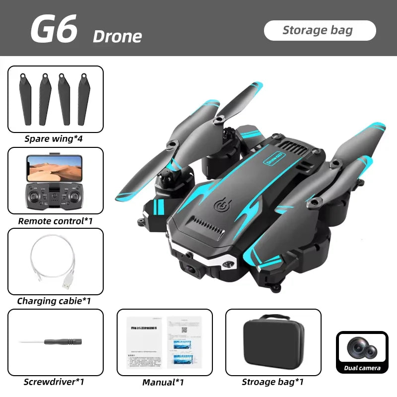 KBDFA G6 Foldable Quadcopter With 1080P HD Camera GPS FPV