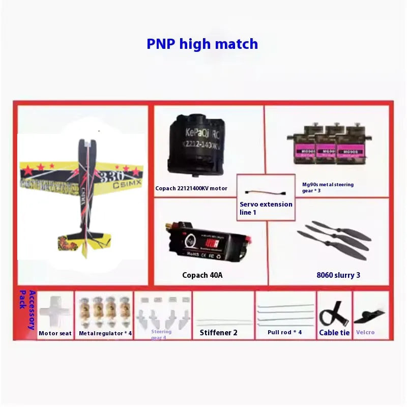 Fixed-wing 3D Mercury Aerobatic Magic Board Plane Rc Airplane Take Your RC Flying To The Next Level KIT DIY Remote Control Plane