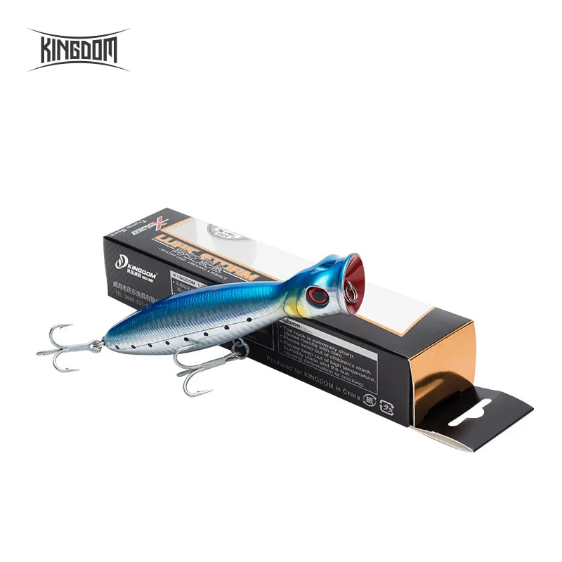 Kingdom Fishing Lures Topwater Popper 8cm 10cm 13cm Floating