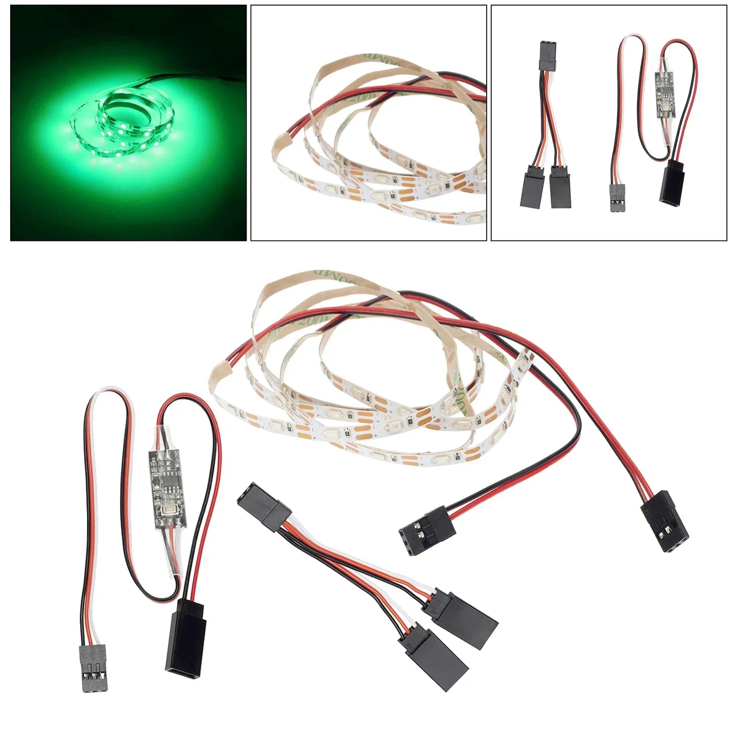 RC Airplane LED Light Strip - Remote Control, Bright & Waterproof, for Flying Wing & Fixed Wing, Easy Install, Night Flight Safe