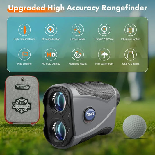 Golf Rangefinder 8x Magnification Flagpole Lock Magnetic