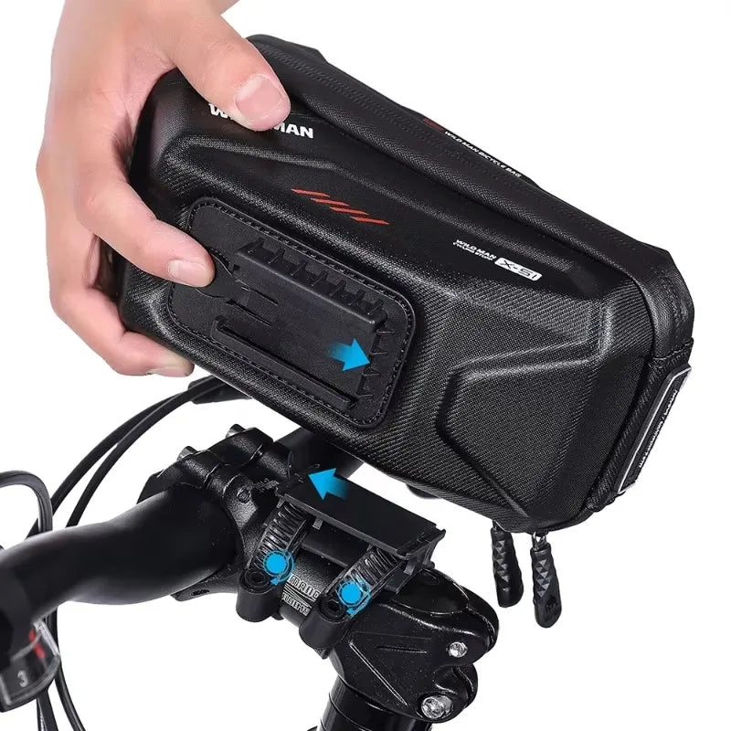 WILD MAN Rainproof Bicycle Handlebar Bag Touch Screen Cycling Phone Bag Bike Bag 7.0" Phone Case Bag Bicycle Accessories