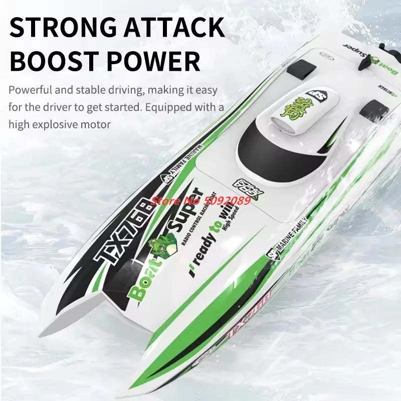 2.4G Brushless RC Speedboat 40CM Large Remote Control Turbojet Speedboat Ship 30km/h High Speed Watercraft Toys for Children Toy