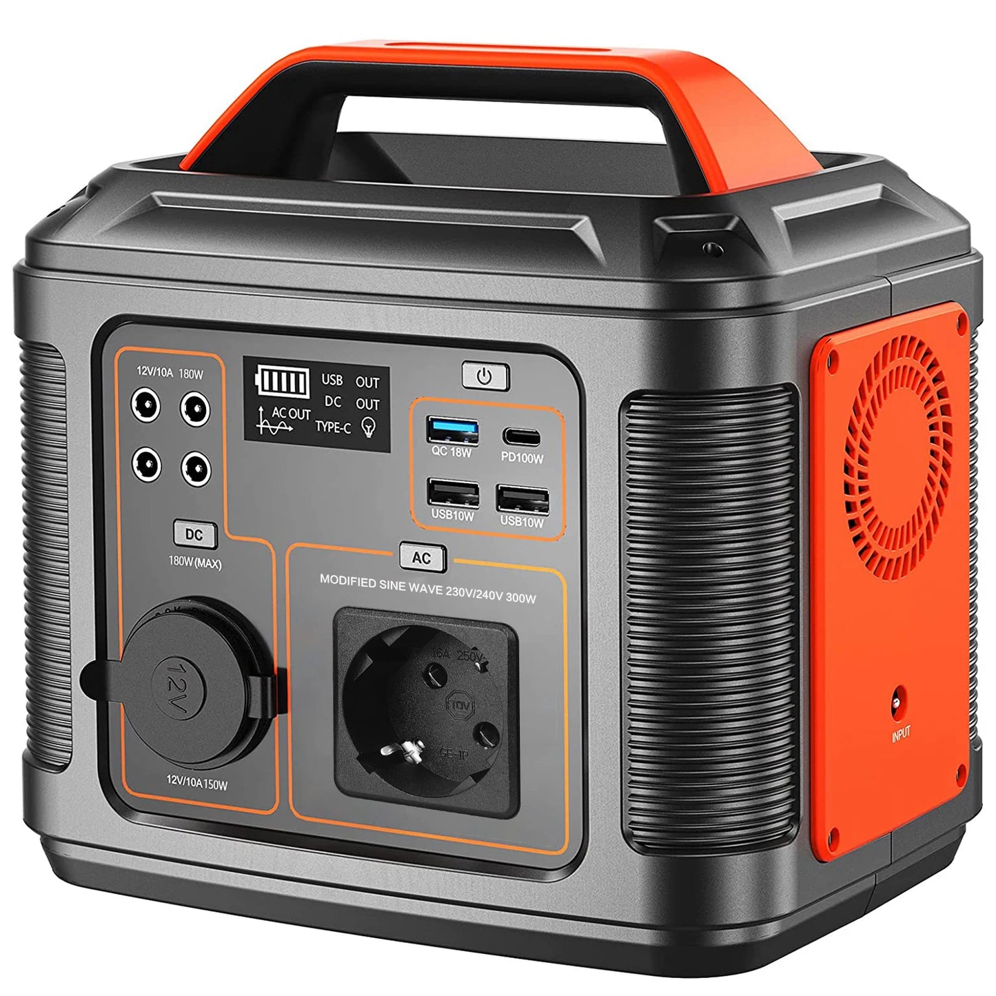 SBAOH P302 Portable Power Station 300W 296Wh Outdoor Solar