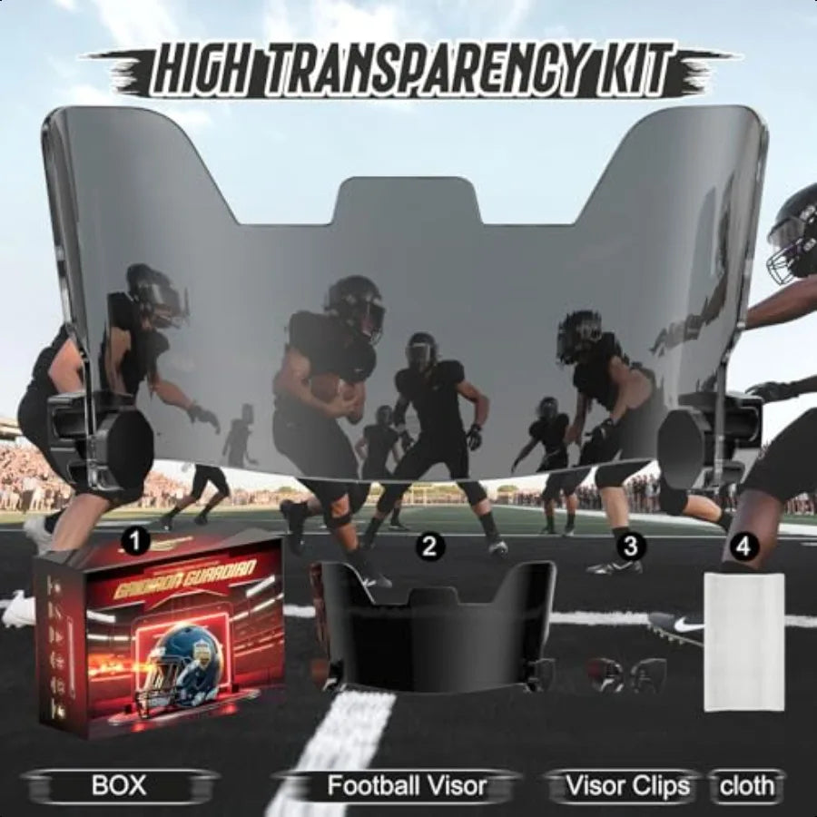 Hign-concerned Shatterproof Football Visor Universal Fit Youth And Adult Helmets