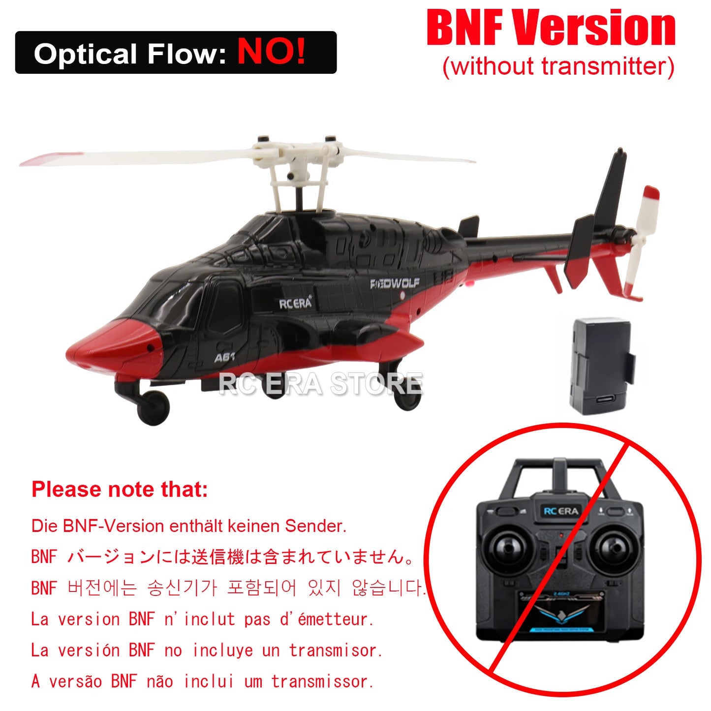 RC ERA A61 Mini Airwolf 4CH RC Helicopter 2.4G 6-Aixs Gyro Stabilized Altitude Hold Remote Control Helicopter Toys For Kid Adult