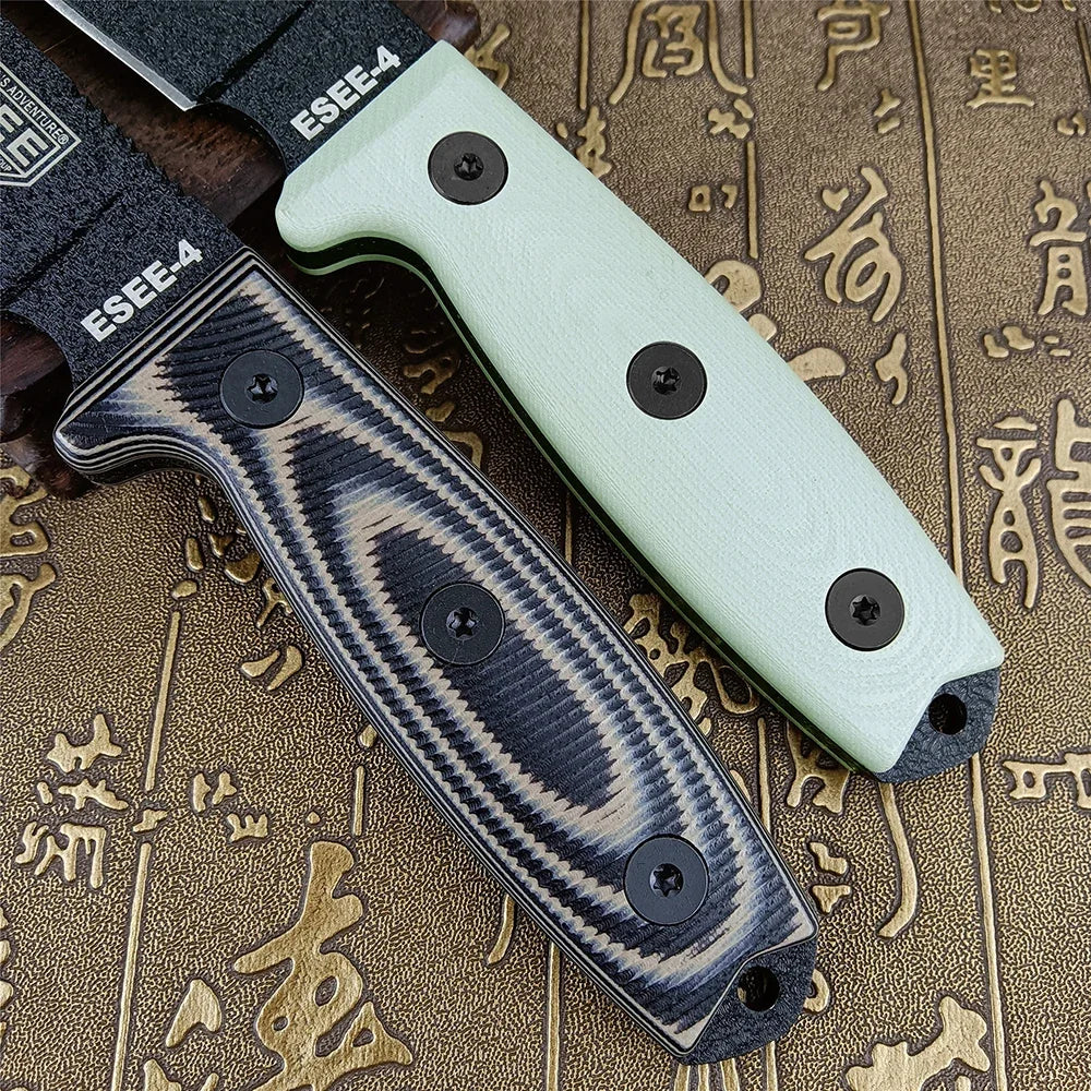 ESEE-4 Multifunctional Outdoor Camping Hunting Fixed Knife with Kydex Sheath G10 Handles S35VN Wild Survival Knife EDC Tools